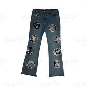 One-Of-A-Kind, Hand-Patched LEMORE Jeans